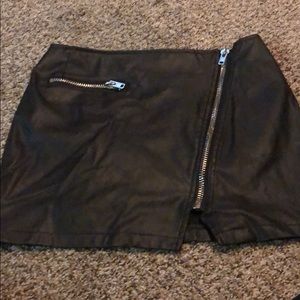 Pleather mini skirt